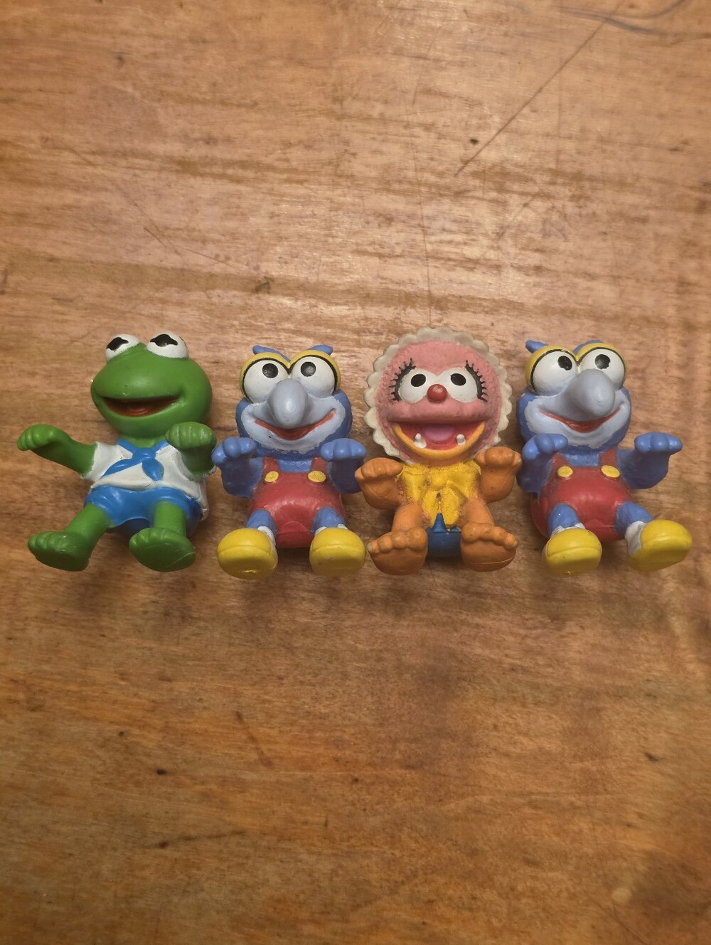 Vintage Lot of 4 Muppet Babies Figures Animal Fozzy Kermit McDonalds Toy